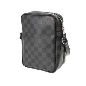 Louis Vuitton Black Canvas Graphite Rem Shoulder Damier Bag